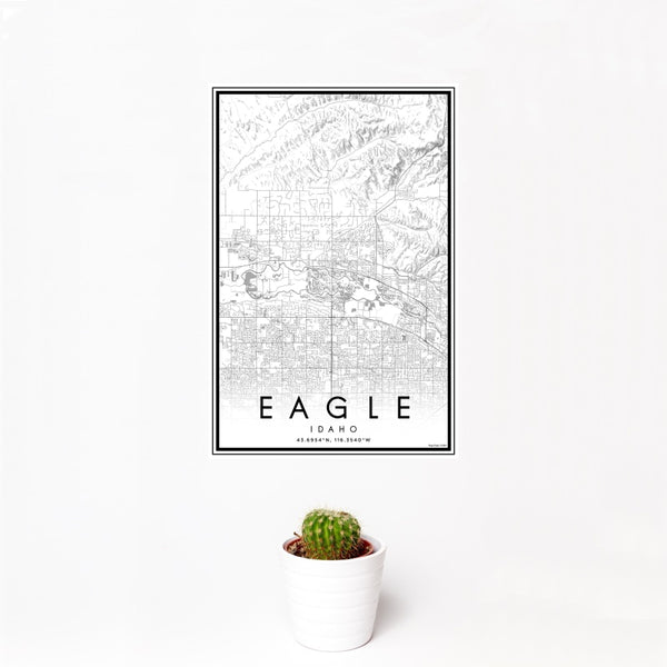 Eagle - Idaho Classic Map Print