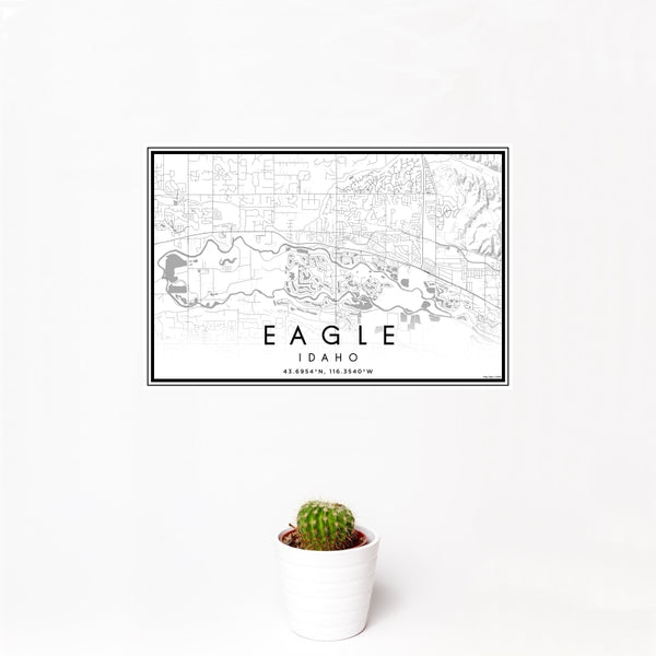 Eagle - Idaho Classic Map Print
