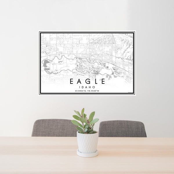 Eagle - Idaho Classic Map Print