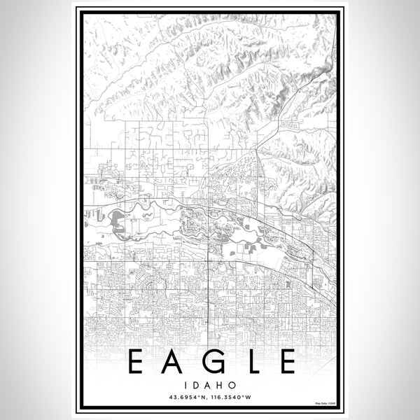 Eagle - Idaho Classic Map Print