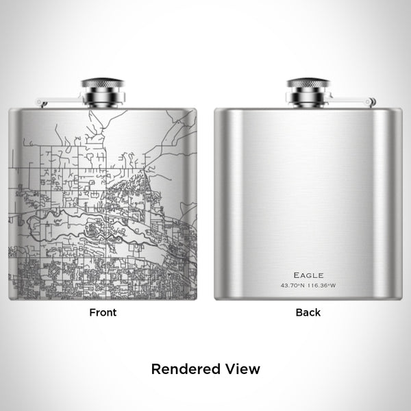 Eagle - Idaho Map Hip Flask