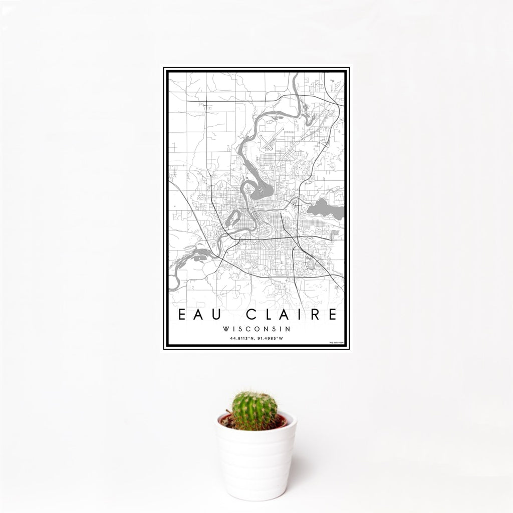 Eau Claire - Wisconsin Classic Map Print