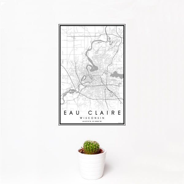 Eau Claire - Wisconsin Classic Map Print