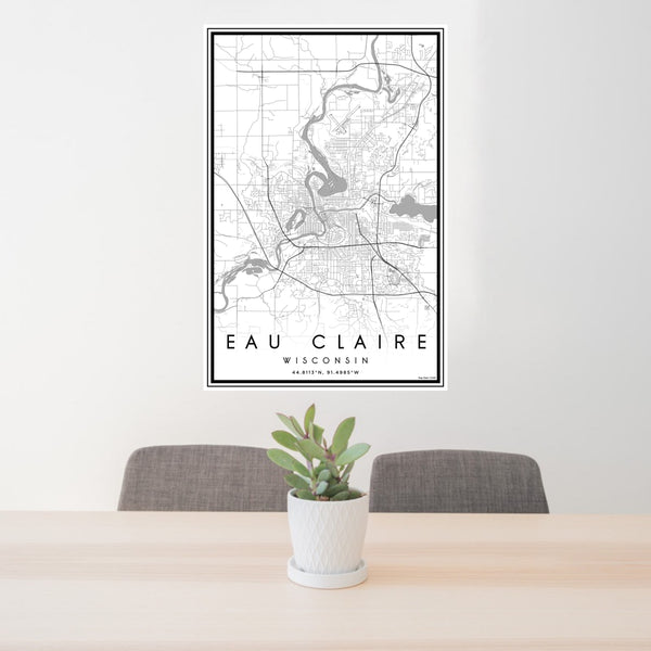 Eau Claire - Wisconsin Classic Map Print