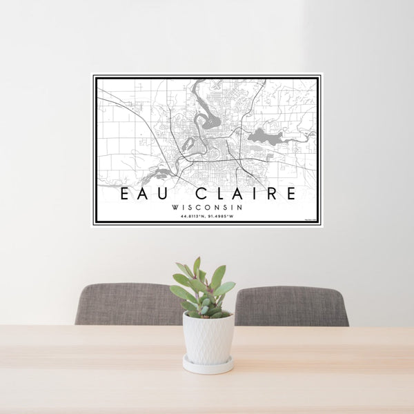 Eau Claire - Wisconsin Classic Map Print