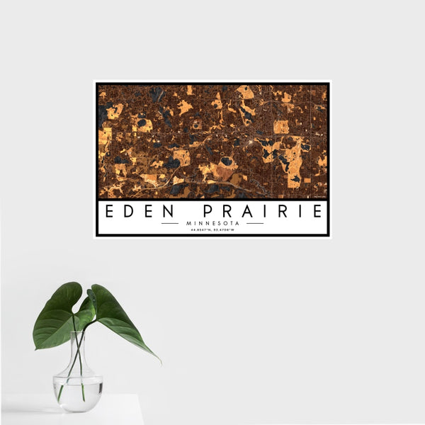 Eden Prairie - Minnesota Map Print in Ember