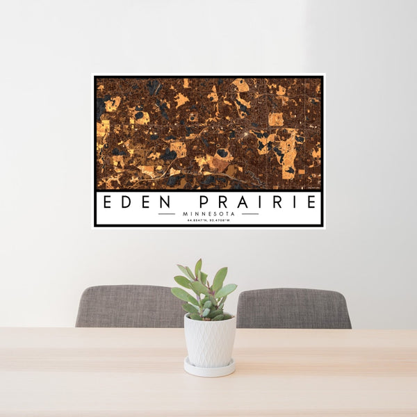 Eden Prairie - Minnesota Map Print in Ember