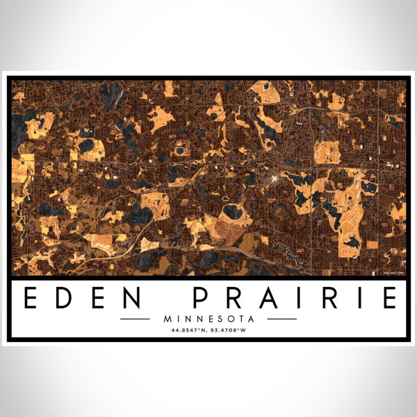 Eden Prairie - Minnesota Map Print in Ember