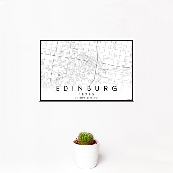 Edinburg - Texas Classic Map Print