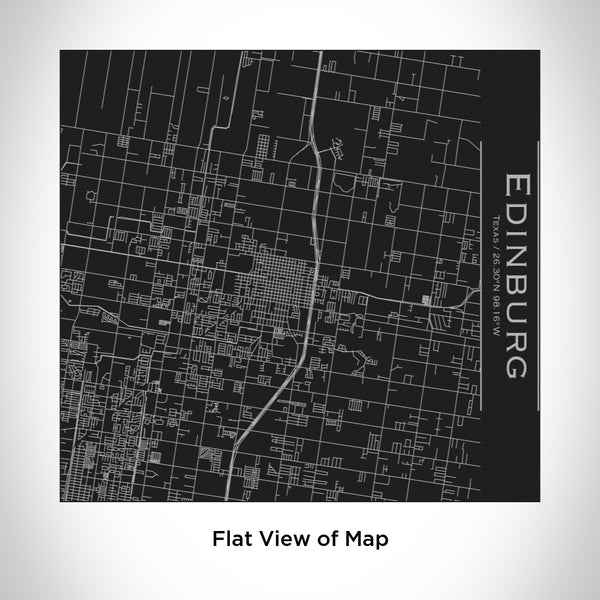 Edinburg - Texas Map Tumbler in Matte Black