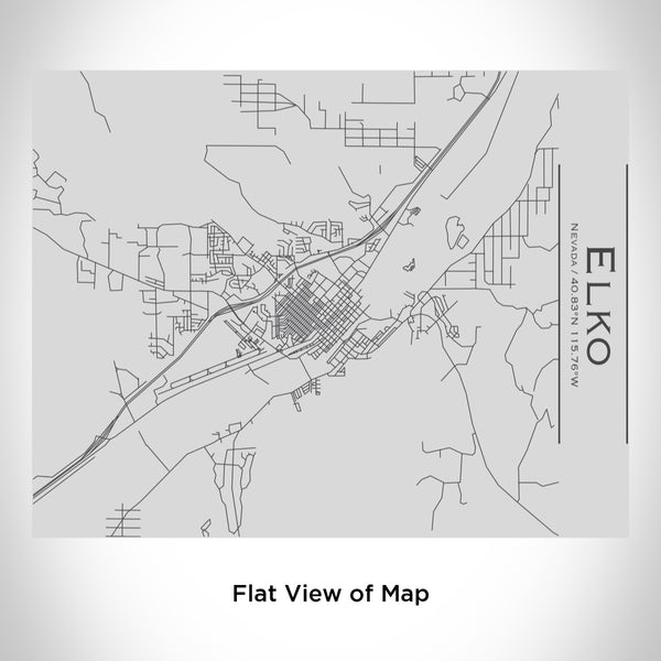 Rendered View of Elko Nevada Map Engraving on 20oz Stainless Steel Insulated Bottle with Bamboo Top