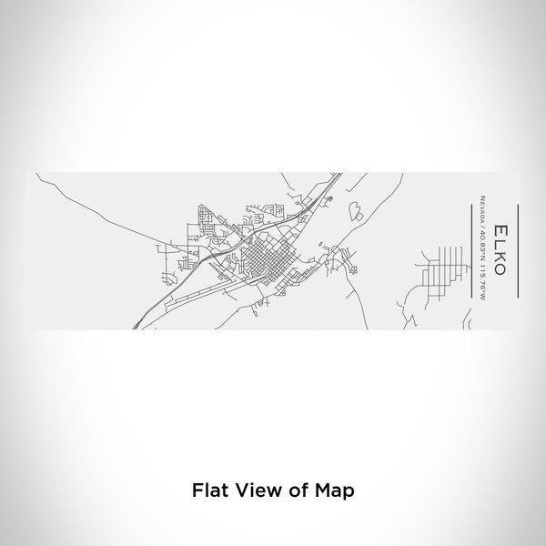 Rendered View of Elko Nevada Map Engraving on 10oz Stainless Steel Insulated Cup with Sliding Lid in White