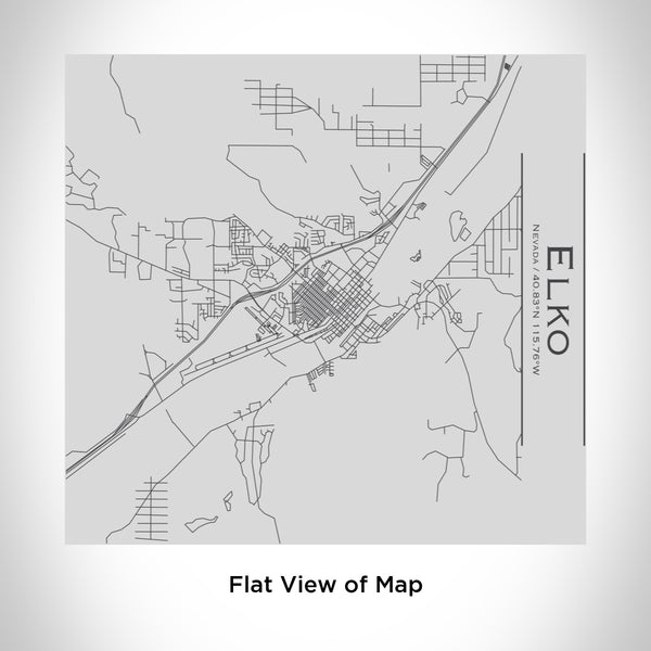 Rendered View of Elko Nevada Map Engraving on 17oz Stainless Steel Insulated Tumbler