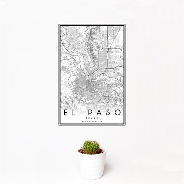 El Paso - Texas Classic Map Print