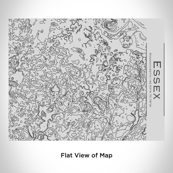 Rendered View of Essex Massachusetts Map Engraving on 20oz Stainless Steel Insulated Bottle with Bamboo Top