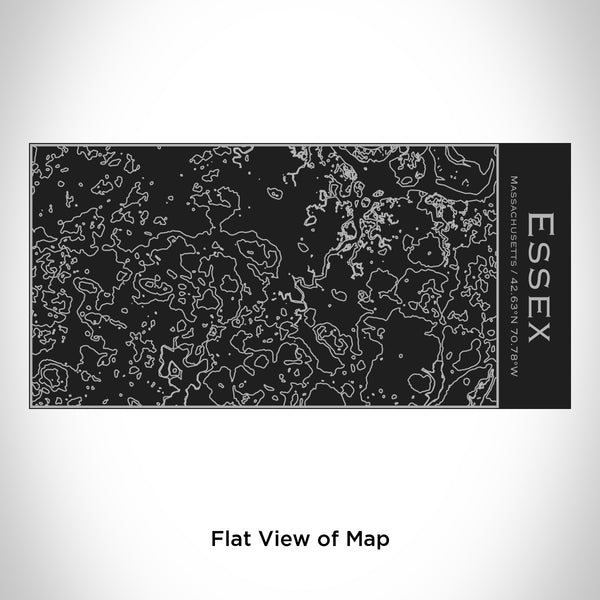 Rendered View of Essex Massachusetts Map Engraving on 17oz Stainless Steel Insulated Cola Bottle in Black