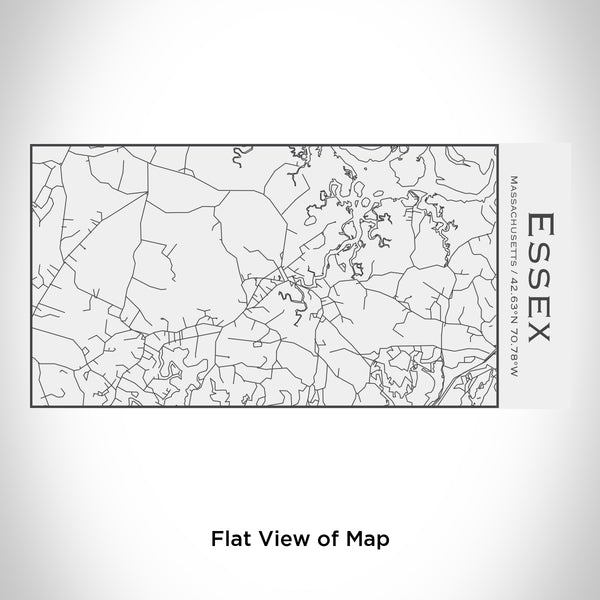 Rendered View of Essex Massachusetts Map Engraving on 17oz Stainless Steel Insulated Cola Bottle in White