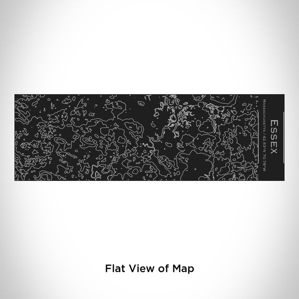 Rendered View of Essex Massachusetts Map Engraving on 10oz Stainless Steel Insulated Cup with Sliding Lid in Black