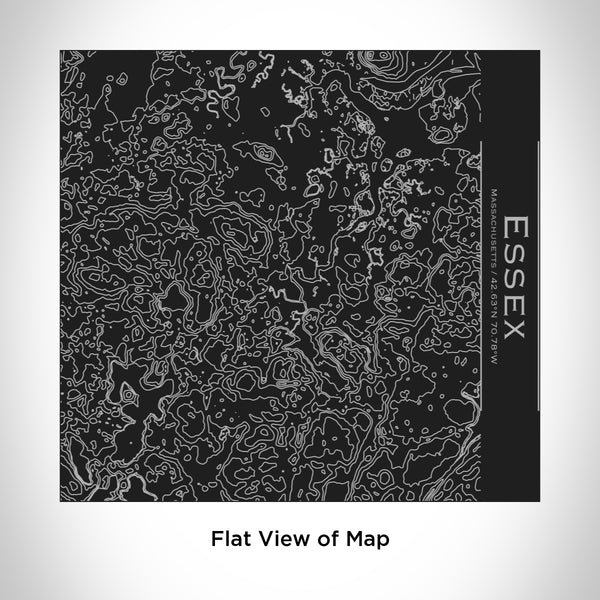 Rendered View of Essex Massachusetts Map Engraving on 17oz Stainless Steel Insulated Tumbler in Black