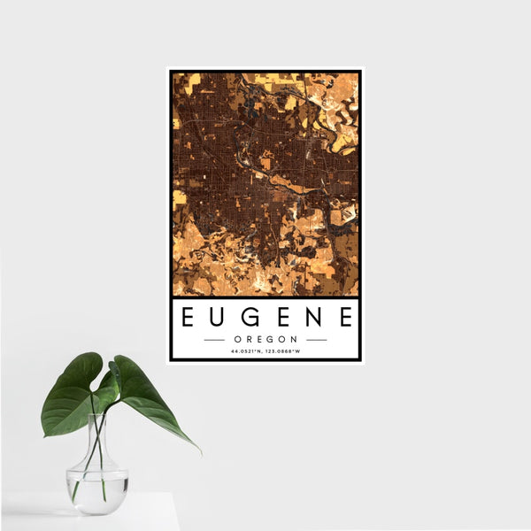 Eugene - Oregon Map Print in Ember