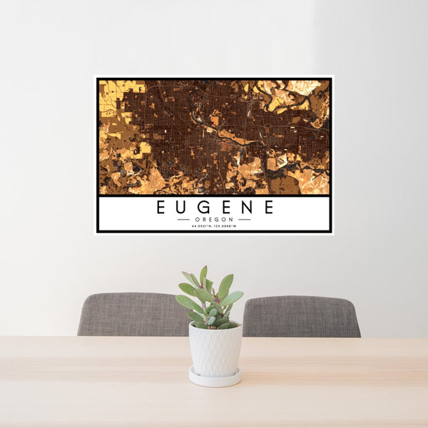 Eugene - Oregon Map Print in Ember