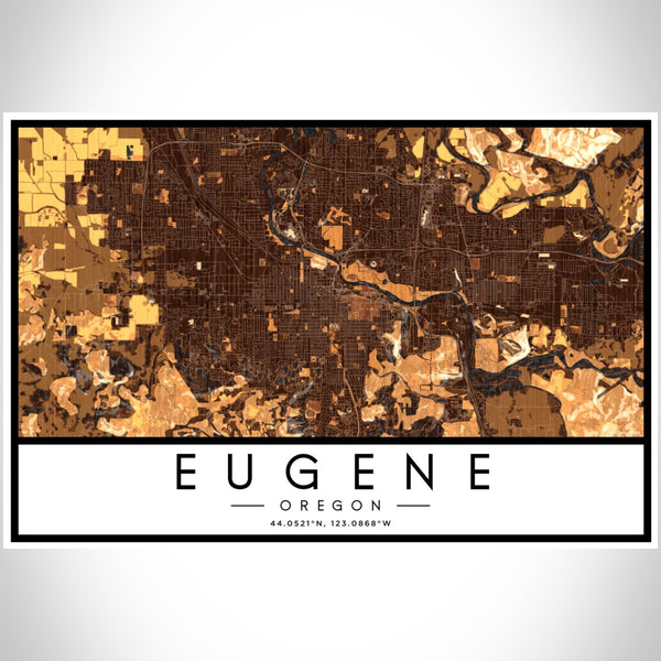 Eugene - Oregon Map Print in Ember