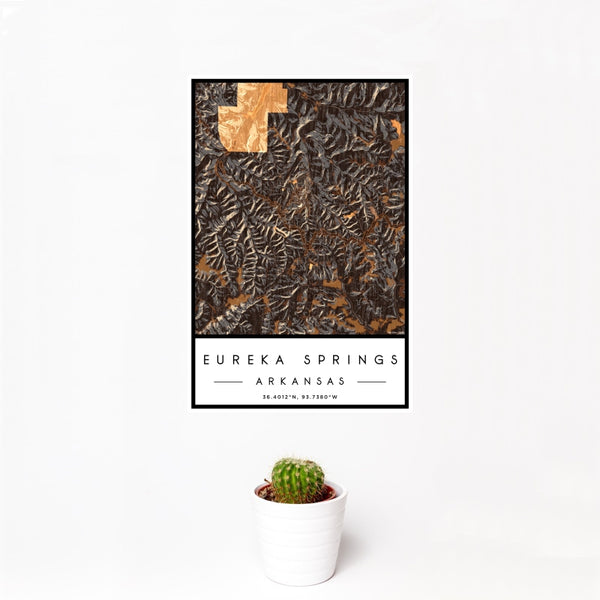 Eureka Springs - Arkansas Map Print in Ember