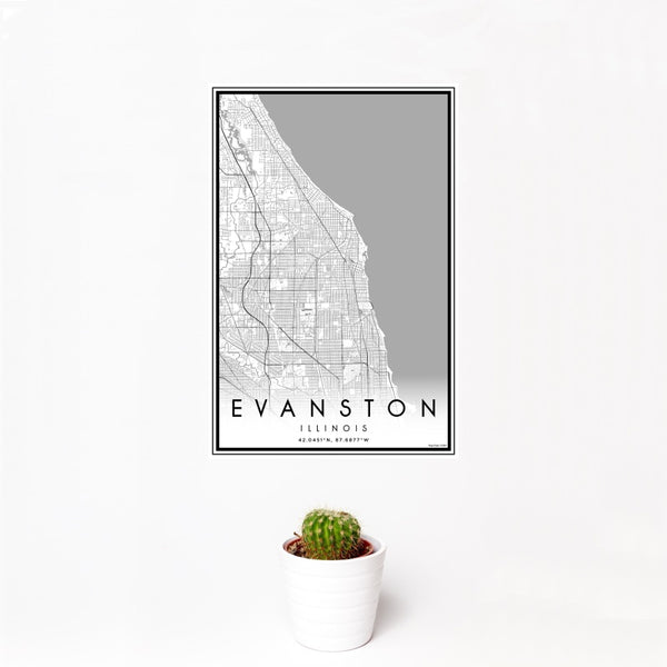 Evanston - Illinois Classic Map Print