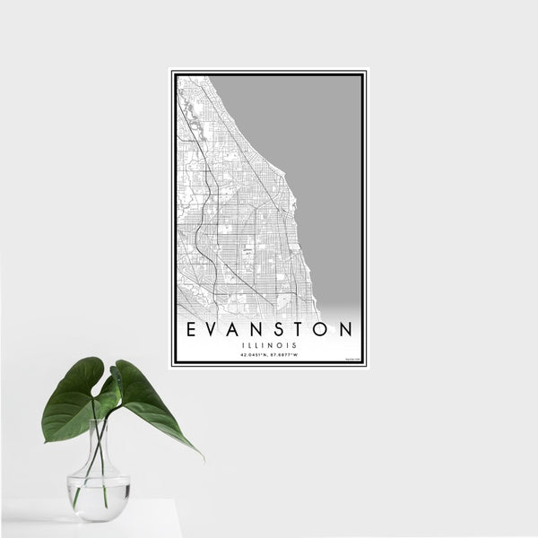 Evanston - Illinois Classic Map Print
