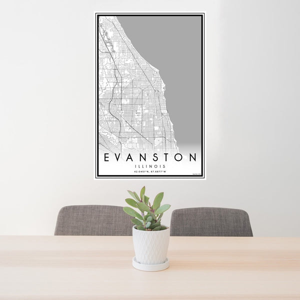 Evanston - Illinois Classic Map Print