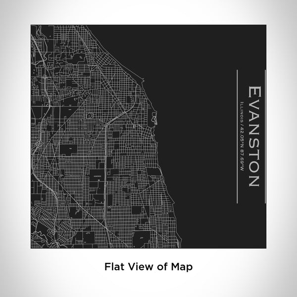 Evanston - Illinois Map Tumbler in Matte Black