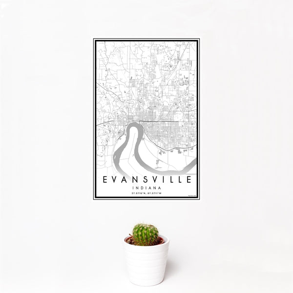 Evansville - Indiana Classic Map Print