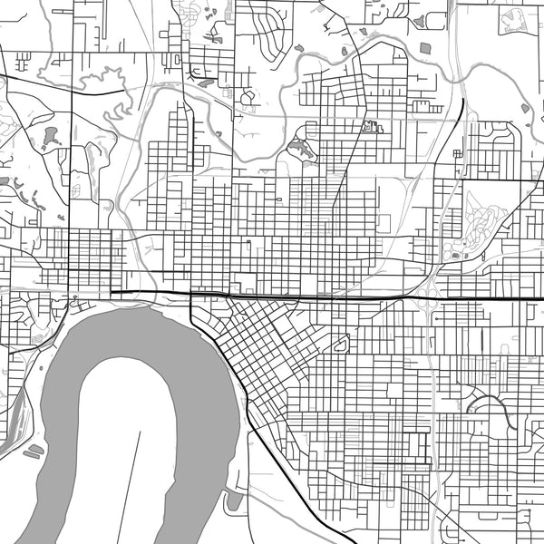 Evansville - Indiana Classic Map Print