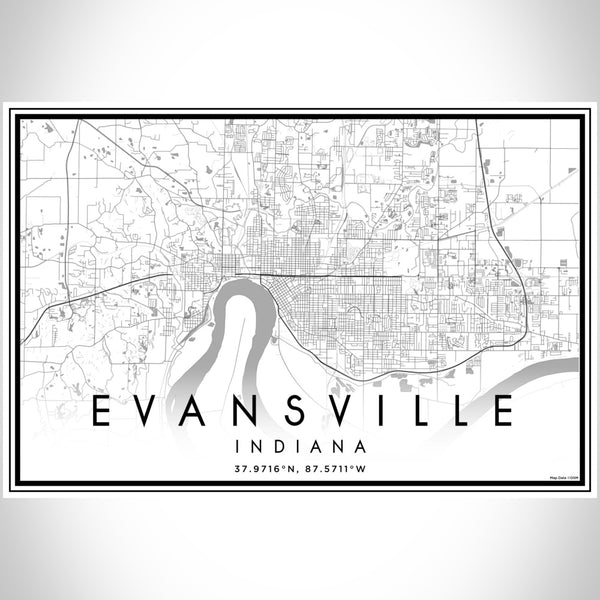 Evansville - Indiana Classic Map Print