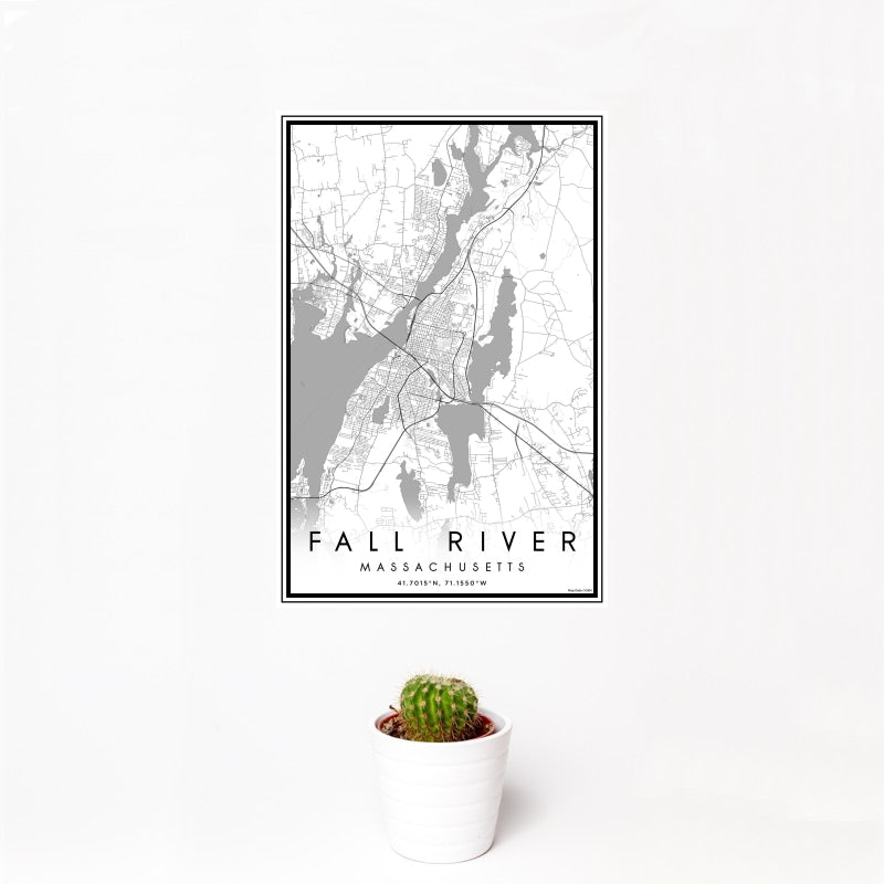 Fall River - Massachusetts Classic Map Print