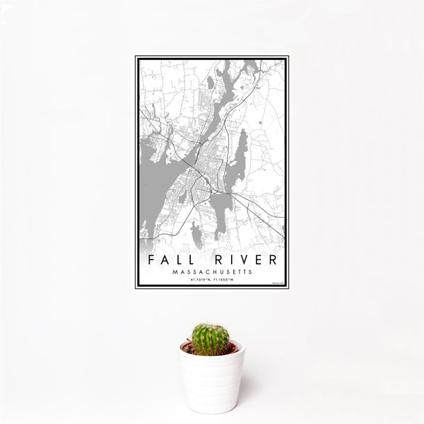 Fall River - Massachusetts Classic Map Print