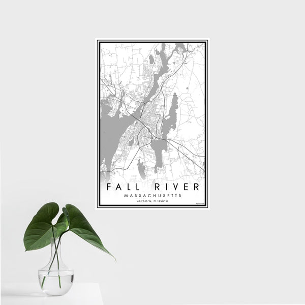 Fall River - Massachusetts Classic Map Print