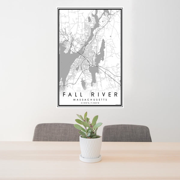 Fall River - Massachusetts Classic Map Print
