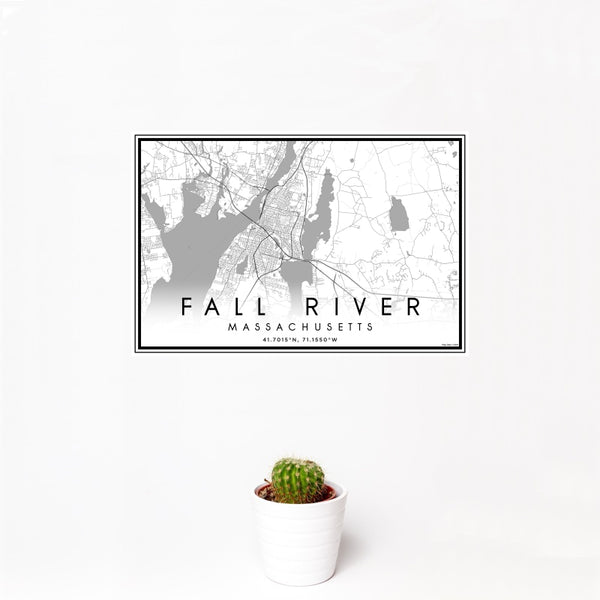 Fall River - Massachusetts Classic Map Print