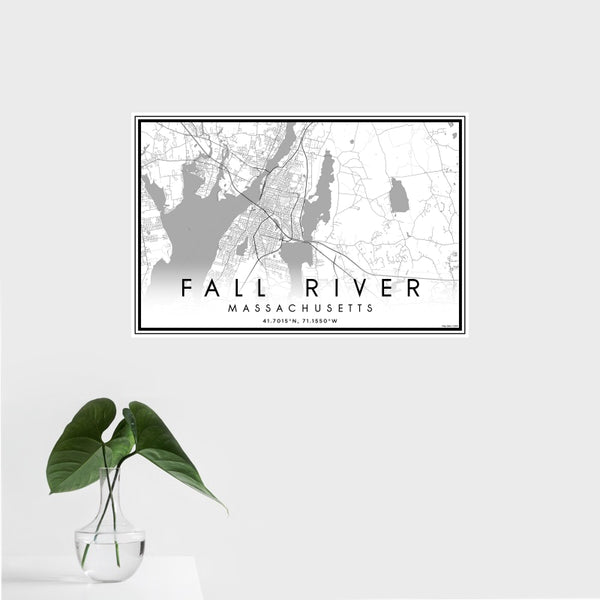 Fall River - Massachusetts Classic Map Print