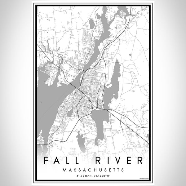 Fall River - Massachusetts Classic Map Print