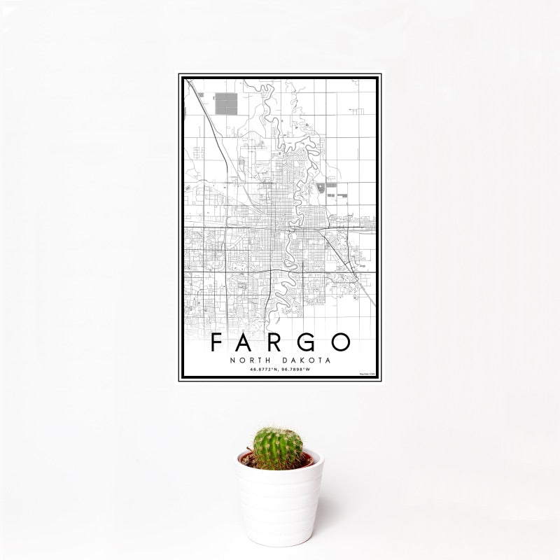 Fargo - North Dakota Classic Map Print