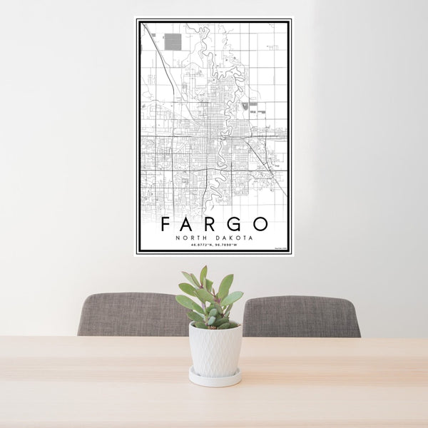 Fargo - North Dakota Classic Map Print