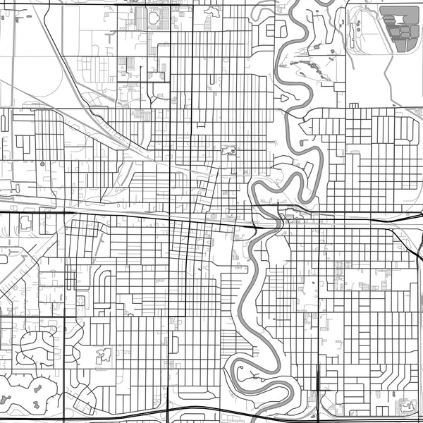 Fargo - North Dakota Classic Map Print