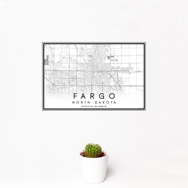 Fargo - North Dakota Classic Map Print