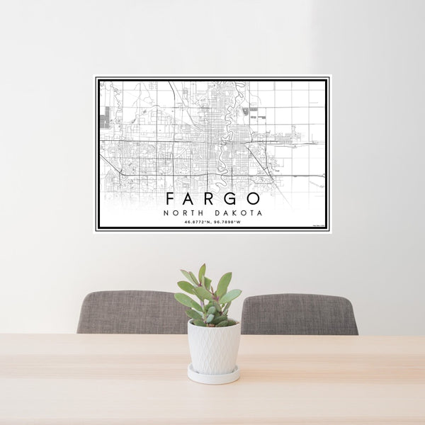 Fargo - North Dakota Classic Map Print