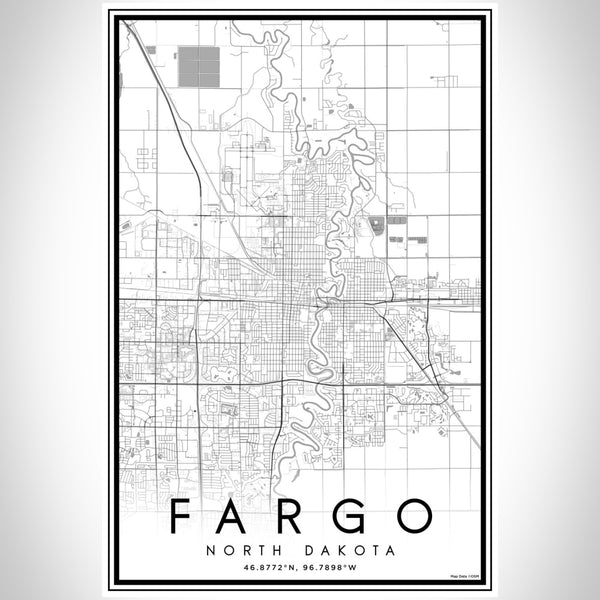 Fargo - North Dakota Classic Map Print