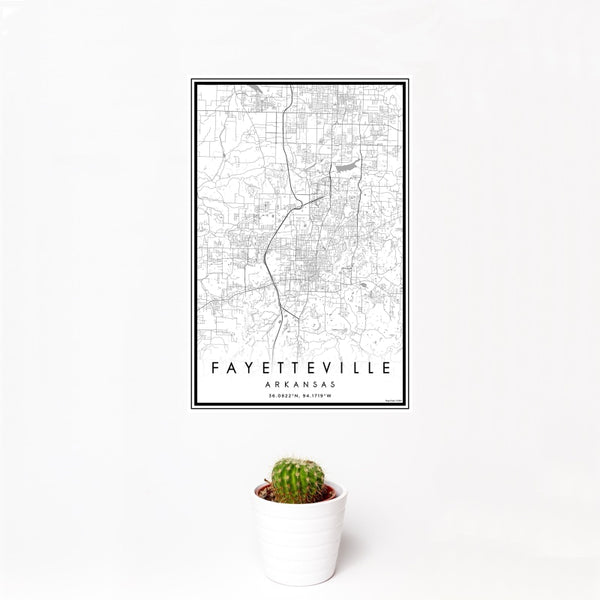 Fayetteville - Arkansas Classic Map Print