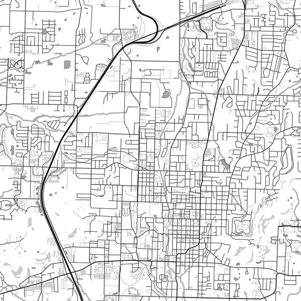 Fayetteville - Arkansas Classic Map Print
