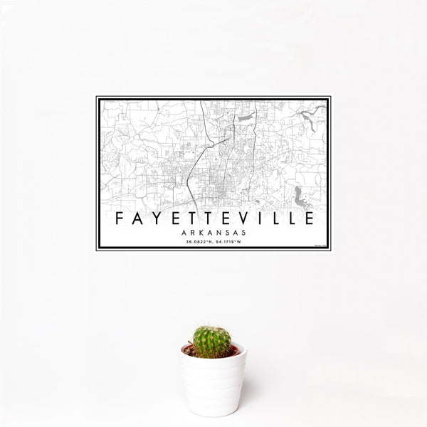 Fayetteville - Arkansas Classic Map Print